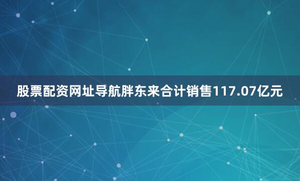 股票配资网址导航胖东来合计销售117.07亿元